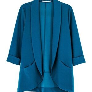 Pepper & Zoe Plus Size Weekend Pocket Blazer 2X - Bright Blue 💙